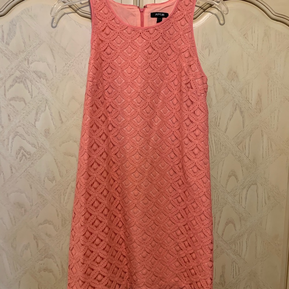 Scalloped Coral Dress